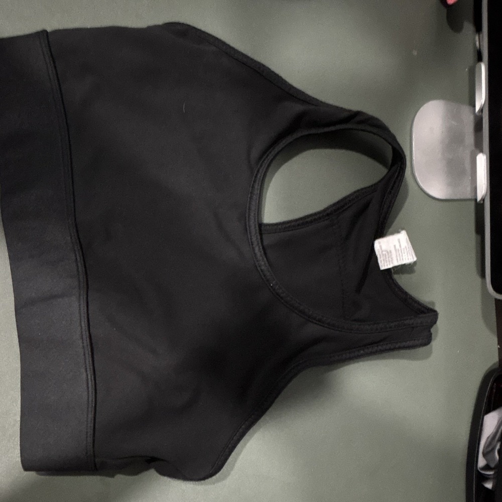 Fabletics Black Racerback Sports Bra Medium Support Stretch Size S